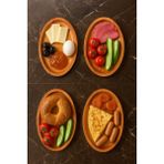 Masal Design Soka Ahşap 4 Parça Kahvaltı Takımı, Kahvaltılık, Sunumluk (1.sınıf Kalite Kayın Ağacı )