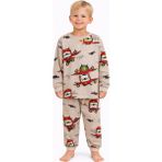 Masal Kids Helikopter Desenli Erkek Çocuk Pijama Takımı - Krem - 10 Yaş