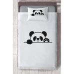 MASAL ODAM BEBEK VE ÇOCUK ODASI El Sallayan Sevimli Panda Desenli Yatak Örtüsü