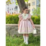 Masal Pudra Pembe Vintage Kız Bebek Elbise,doğum Günü Elbise,fotoğraf Çekim Elbise,0-13 Yaş Uygun - 0 - 3 Ay