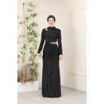 Masal Tesettür Abiye Siyah - 40