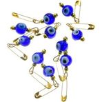 Maşallahlık İğneli Cam Nazar Boncuğu 10 Adet 0,8Mm 5958