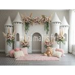Masalsı Bir Arka Plan: Çiçeklerle Bezenmiş 200X150CM Stüdyo Fonu