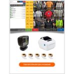 Masaüstü Barkod Okuyucu + Barkod Yazıcı + 5000 Etiket + Barkodlu Satış Sistemi Programı - USB