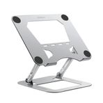 Masaüstü Dizüstü Bilgisayar Standı Ergonomik Metal Ayarlanabilir Dizüstü Soğutma Fonksiyonlu Tutucu Yükseltici, MacBook ve Tüm Dizüstü Bilgisayarlarla Uyumlu Standı (10-17.2 inç), (SRC01)