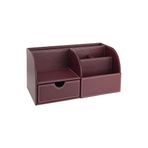 Masaüstü Düzenleyici,Kalemlik,Kumandalık,Küpbloknotluk,Tabletlik,Kitaplık,6 Gözlü,Çekmeceli,Desktop Organizer,Vegan,24,5 * 13 * 12