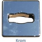 Masaüstü Kablo Kanalı Deliği Kapağı, Kare, Krom 6 cm - 1 Adet