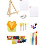 Masaüstü Mini Şövale Akrilik Boya Çocuk Eğlence Seti