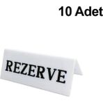 Masaüstü Rezerve Yazısı (10 Adet) - Beyaz