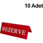 Masaüstü Rezerve Yazısı (10 Adet) - Kırmızı
