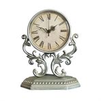 Masaüstü Saat Vintage Iron Desk Clock European Style Home Desk Decoration Clock Bedside Table Silent Sweep Second Table Clock Şömine Saatleri