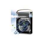 Masaüstü Taşınabilir Buzlu Vantilatör Su Soğutmalı Led Işıklı Soğutucu Fan Aır Cooler Fan Siyah