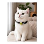 Masc Ozc Arı Motif Lastik Şeritli Papyon Kedi Köpek Tasma 33cm