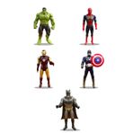 MASEN TOYS Avengers Yenilmezler 5li Set 20 Cm Batman Spider Man Kaptan Amerika Hulk Iron Man Figür Oyuncaklar