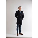 Maserto Slim Fit Erkek Lacivert Trençkot