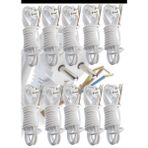 Masfitech Cihaz Fişli Ttr Topraklı Ups Kablo 3 x 1 mm (10 Adet) - Beyaz - 5 Metre