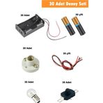 Masho Trend 30 lu Set Elektrik Deney Seti - Ortaokul Deney Seti Fen Dersi Deneyi Elektirik Deneyi