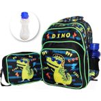 Masho Trend Cool Dino Sırt Çantası + Beslenme + Suluk - Dinozor Ilkokul Çantası - Erkek Çocuk Okul Çantası - 0 - --