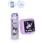 Mashotrend 700 ML Kuromi Matara + Kuromi Beslenme Kabı, Yemek Kabı Kuromi Suluk Çocuk Matara Beslenme Kutusu