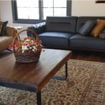 Masif Ahşap Dogal Ağaç Orta Sehpa Ceviz 110*85*45 Cm