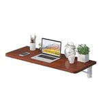 Masif Ahşap Duvara Monte Katlanır Masa Ev Ofis Masası Mutfak Tezgahı Tezgahı (Tik Rengi 120 x 50 cm)