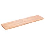 Masif Ahşap Meşe Canlı Kenar Masa Üstü 180 x 50 x 4 cm Açık Kahverengi Masa Üstü Kolay Montaj Rustik Stil Ev, Ofis veya Yemek Odası için