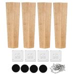 Masif Ahşap Mobilya Ayakları 4 Adet Kare Kanepe Masa Ayakları Ayarlanabilir Yükseklik 8 cm 10 cm 20 cm 25 cm 30 cm Komodin Şifonyer Sandalyeleri için (25 cm)