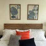 Masif Ahşap Yatak Başlığı 125 Cmx60 Cm + 2 Adet Raf Ceviz