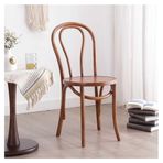Masif Ahşap Yemek Sandalyesi 2'li Set Rustik Mutfak Sandalyesi Oteller Restoranlar ve Kahve Dükkanları için 3D Bükme İşlemli Sırt Sandalyesi Ergonomik Tasarım Konfor için (Siyah 38x35x88cm)