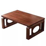 Masif Ahşap Zen Sehpa Oturma Odası ve Balkon için Taşınabilir Düşük Masa 60x40x30cm Şık Yemek ve Salon Mobilyaları Doğal Kaplama Modern Tasarım