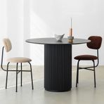 Masif Çam Ahşap Yemek Masası Kaide Tabanlı Modern ve Zarif Mutfak Masası Ev Restoran veya Kahve Dükkanı için (70 cm U x 70 cm G x 74 cm Y Siyah Kaplama)