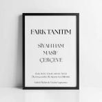 Masif Çam Çerçeve - 3Mm Mdf Arkalık - 500 Mikron Kırılmaz Şeffaf Pvc Ön Koruma - Şık Dayanıklı Duvar Ahşap Çerçevesi (Siyah, 50Cm X 70C