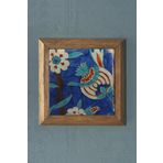 Masif Çerçeveli Çini Desen Doğaltaş Tablo Pano Oscar Stone Decor 28X28 CM
