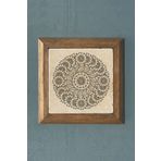 Masif Çerçeveli Mandala Taş Tablo- Duvar Dekoru- Oscar Stone Decor 28X28 cm-WALL DECOR