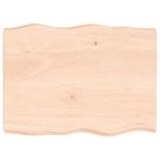 Masif Meşe Ahşap Masa Üstü 80x60x6 cm Canlı Kenar Tasarımı Mutfak Yemek Kahve Masası Çalışma Yüzeyi için Bitmemiş Yedek Dayanıklı ve Şık
