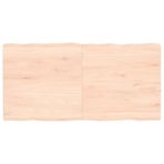 Masif Meşe Kare Masa Üstü 40 x 40 x 4 cm Bitmemiş Doğal Ahşap Levha, Canlı Kenarlı, Rustik Ahşap Masa Üstü Kendin Yap Mobilya Yapımı için, Yemek Masası veya Sehpa için Ham Ahşap Tahta Masa Üstü