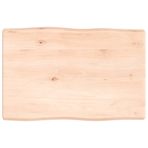 Masif Meşe Kare Masa Üstü 40 x 40 x 4 cm Doğal Bitmemiş Ahşap Levha, Canlı Kenarlı, Rustik Ahşap Masa Üstü Kendin Yap Mobilya Yapımı için