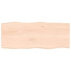 Masif Meşe Masa Üstü 100 x 40 x 4 cm İşlenmemiş Canlı Kenar Mutfak Masası Yedek Çalışma Yüzeyi Rustik Ahşap Masa Üstü Yemek ve El İşi için