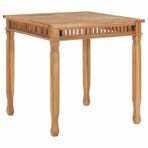 Masif Tik Ağacı Dış Mekan Bahçe Yemek Masası 80 x 80 x 80 cm Veranda Mobilyaları Dış Mekan Yemek ve Eğlence ve Şık Bahçe Masası (SPU:49384)