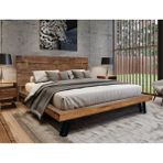 Masifart Kırlangıç Ahşap Karyola Klasik Çift Kişilik Masif Yatak Başlığı - Çok Renkli - 180 x 114 cm