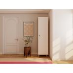 MasifMarket Harput 50x40x190 cm Çok Amaçlı Suntalam Tek Kapaklı Banyo Dolabı Kotonvizon - Beyaz