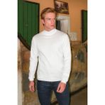 Masimar Erkek 30/1 Penye Interlok Kumaş Esnek Regular Fit Yarım Balıkçı Sweatshirt - Beyaz - XL