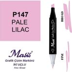 Masis 147 Açık Lila Çift Uçlu Marker Grafik Çizim Kalemi