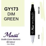 Masis 173 Mat Yeşil Çift Uçlu Marker Grafik Çizim Kalemi