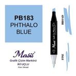 Masis 183 Fitalo Mavi Çift Uçlu Marker Grafik Çizim Kalemi