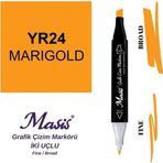 Masis 24 Kadife Çiçeği Çift Uçlu Marker Grafik Çizim Kalemi