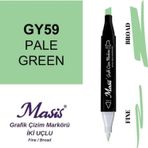 Masis 59 Açık Yeşil Çift Uçlu Marker Grafik Çizim Kalemi