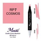 Masis 7 Kozmos Çiçeği Çift Uçlu Marker Grafik Çizim Kalemi