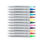 Masis Brushpen Çift Taraflı Keçeli Kalem 12'li Renkli Set Ofis ve Sanat İçin