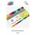 masis Brushpen Çift Taraflı Keçeli Kalem 24 Lü Çift Uçlu gnsRKFaz3092